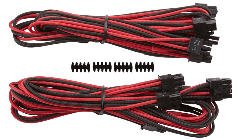 Cable Corsair Pcie Ind Premium Dual Tipo4 Gen3 Rojo/Ngr Cp-8920183