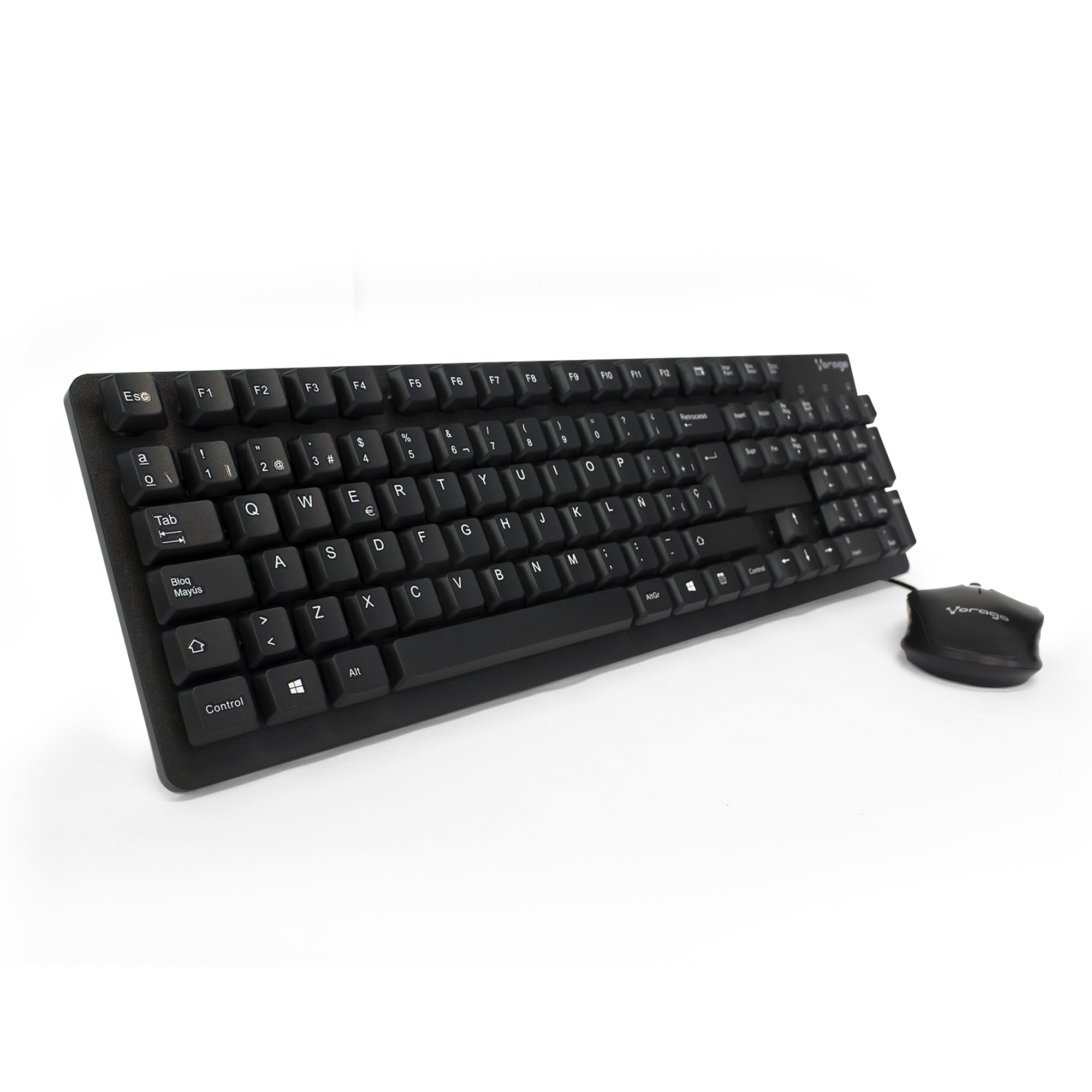 Kit Teclado Y Mouse Vorago Km-106 Alámbrico Negro 1000Dpi