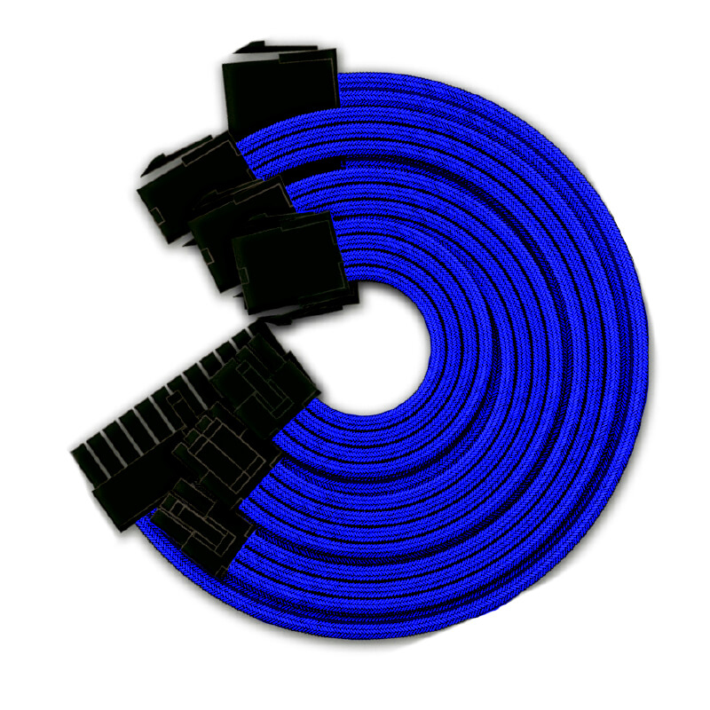 Cable Tejido Para Fuente De Poder Kabel Yeyian, 300Mm Azul (Ks1000A)