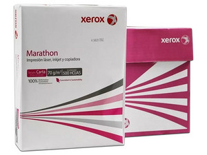 Papel Xerox Bond Marathon 70Gr Carta 99% Blancura Paq C/5000 Hojas