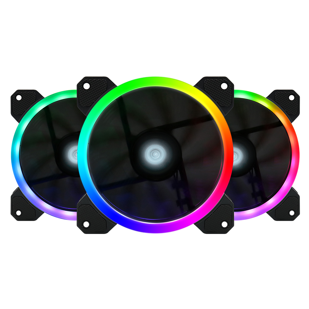 Kit De 3 Ventiladores Gamer Game Factor 120Mm Rgb Fkg400