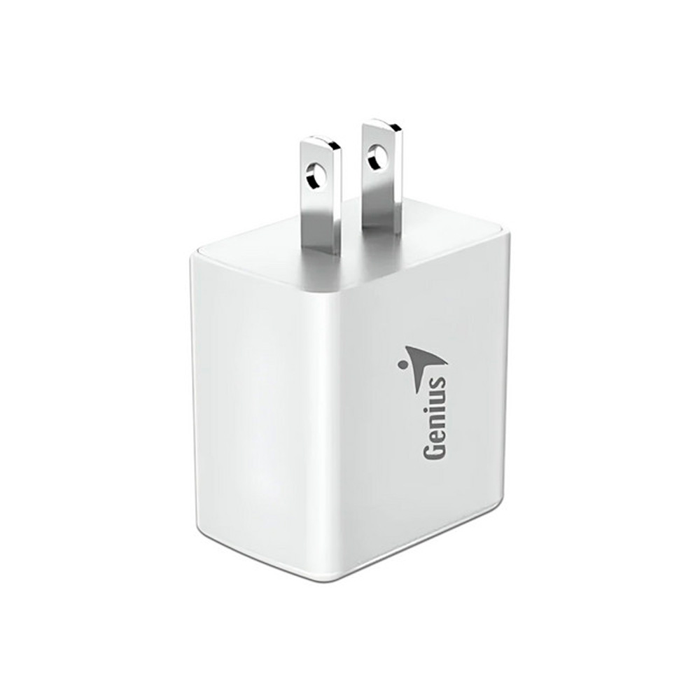 Cargador Genius Pd-20Acp 20W 1X Usb-C 1X Usb-A Incluye Cable Usb-C A Usb-C Blanco 32590009401