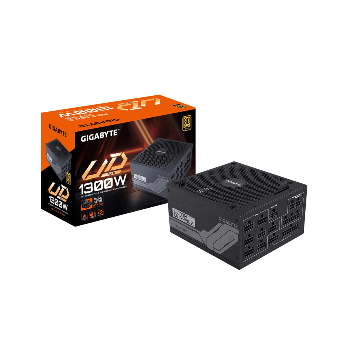 Fuente De Poder Modular Gigabyte Ud1300Gm 1300W 80 Plus Gold Pg5 Atx Gp-Ud1300Gm Pg5 Gus1