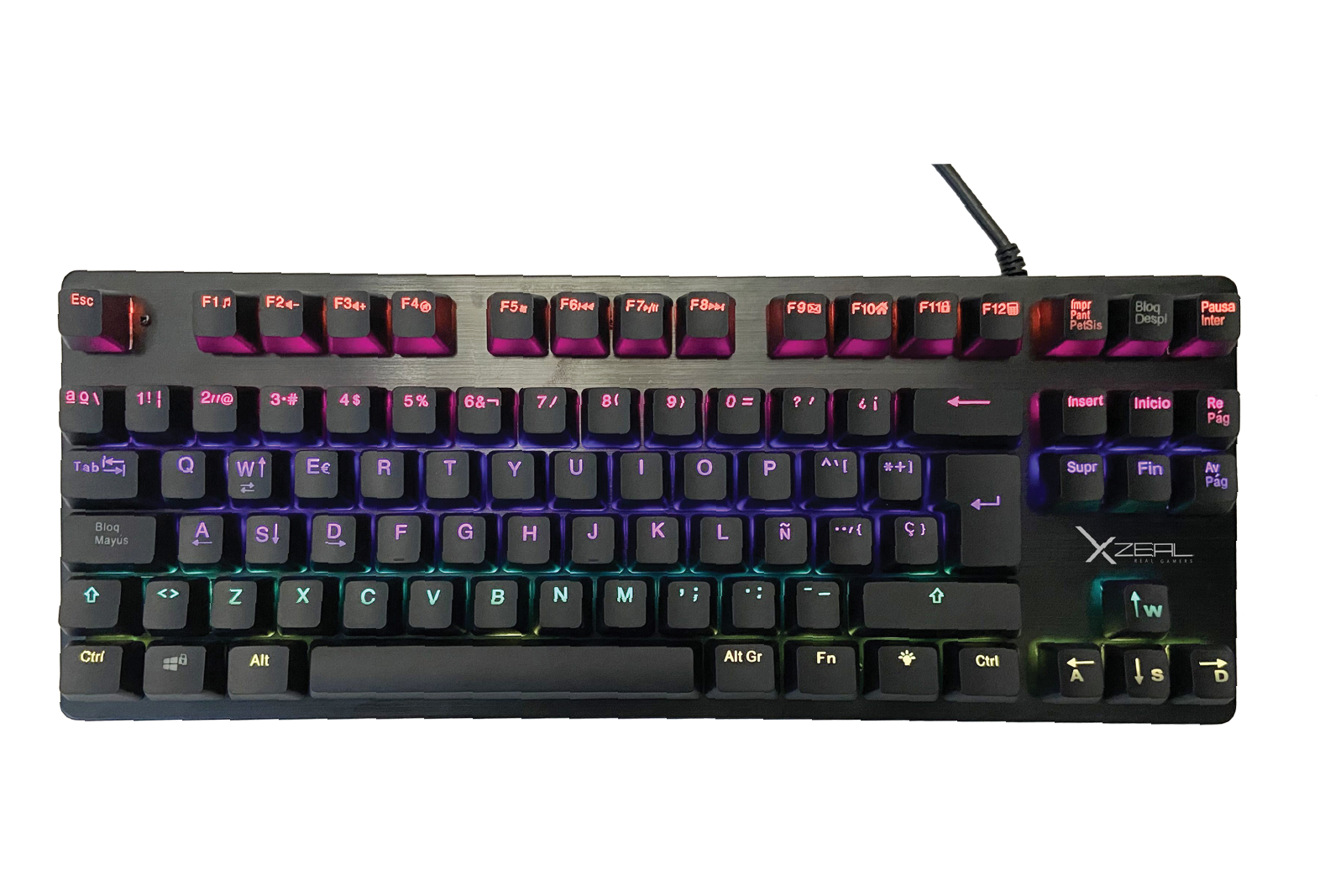 Teclado Mecanico Gamer Xzeal Switch Rojo Usb Negro Xzkx020B