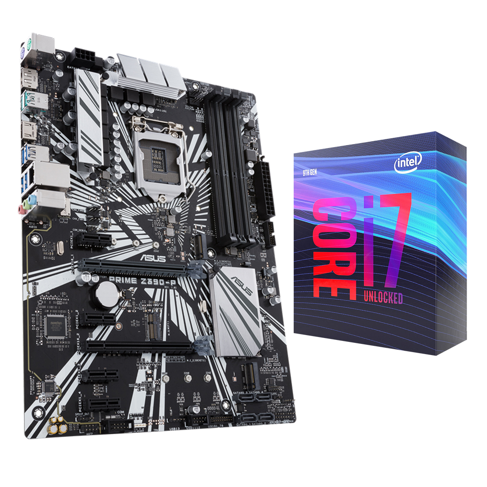 Kit Procesador Intel Core I7 9700K + Tarjeta Madre Asus Prime Z390-P