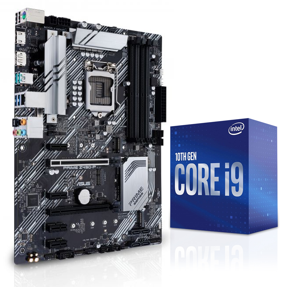 Kit Procesador Intel Core I9 10900K + Tarjeta Madre Asus Prime Z490-P