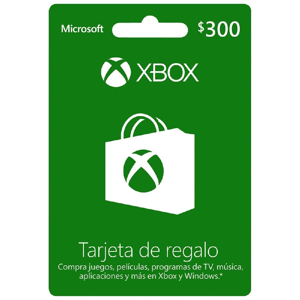 Tarjeta De Regalo Microsoft Xbox $300 Mxn K4W-02025