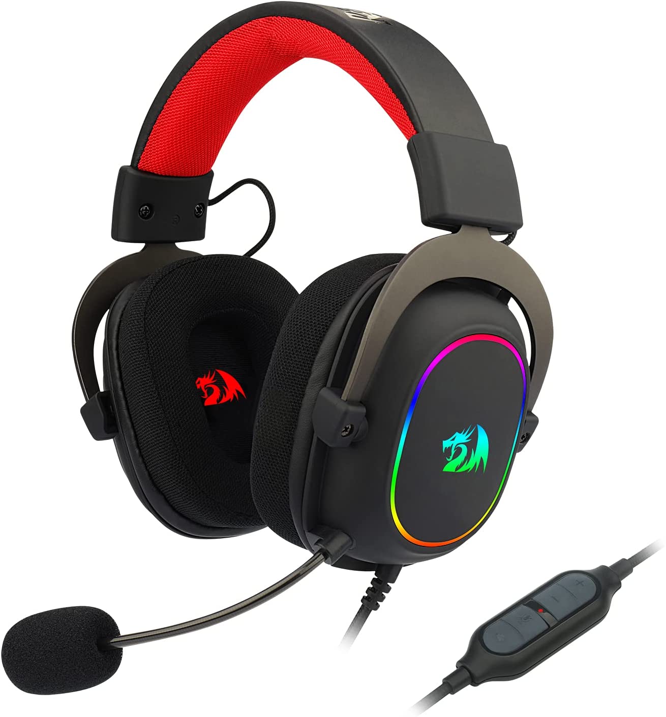 Diadema Gamer Redragon Zeus X H510 Rgb Usb Negro Y Rojo