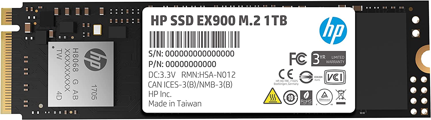 Ssd Ex900 Hp 1Tb Pci Express 3.0 M.2 3D Tlc Nand 5Xm46Aa#Abc