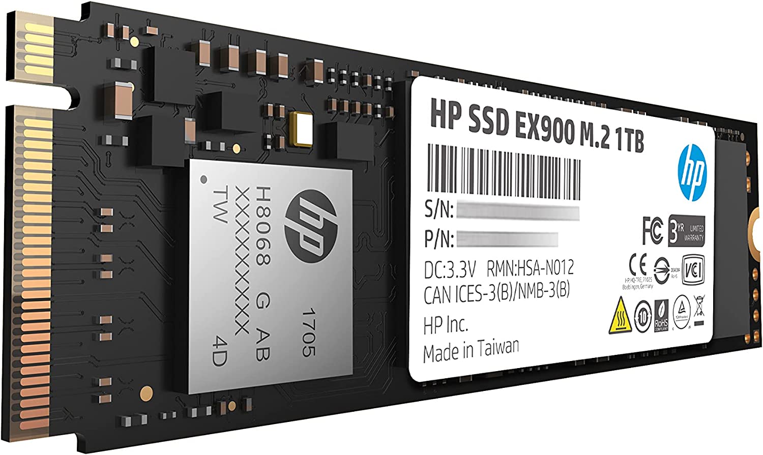 Ssd Ex900 Hp 1Tb Pci Express 3.0 M.2 3D Tlc Nand 5Xm46Aa#Abc