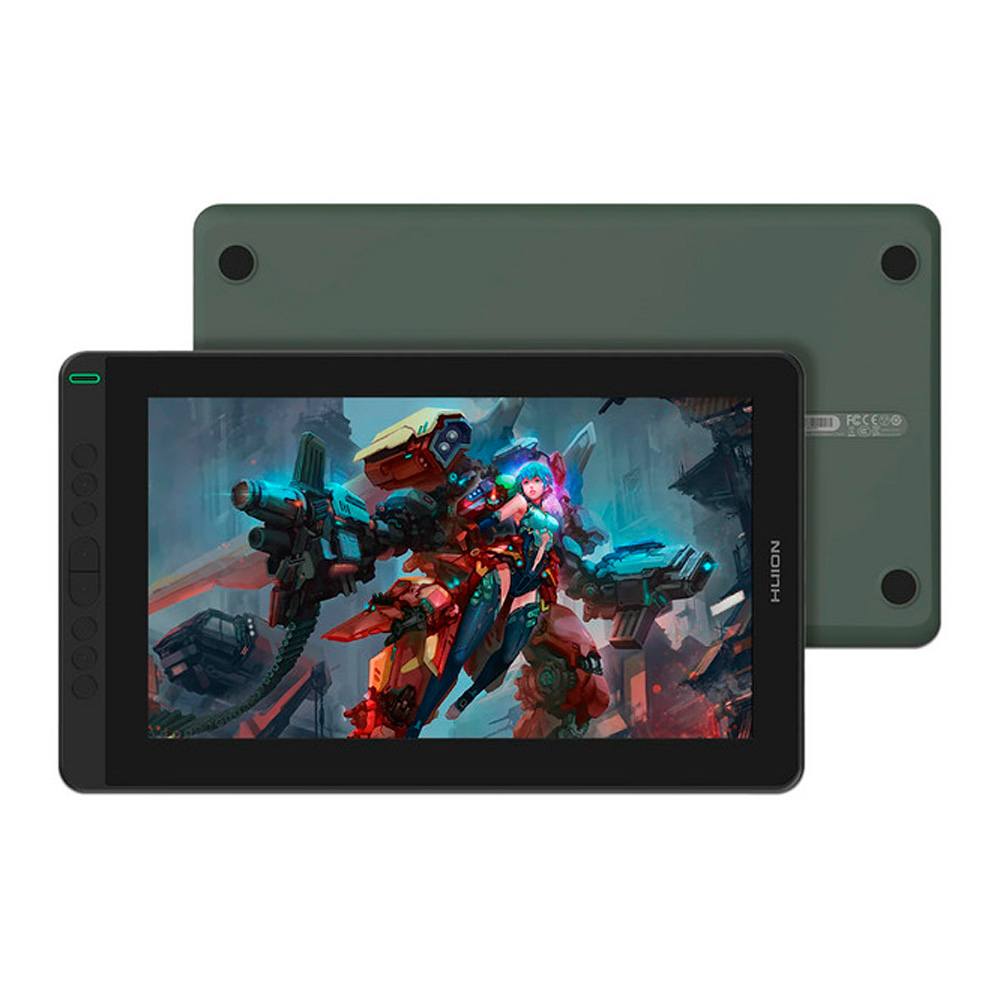 Tableta Gráfica Huion Kamvas 13" Con Soporte St300 1920X1080 Verde Gs1331-G