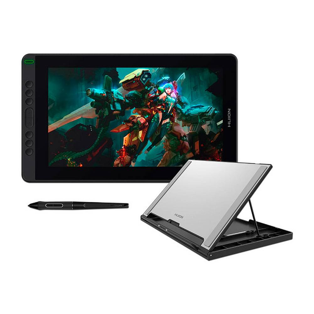 Tableta Gráfica Huion Kamvas 13" Con Soporte St300 1920X1080 Verde Gs1331-G