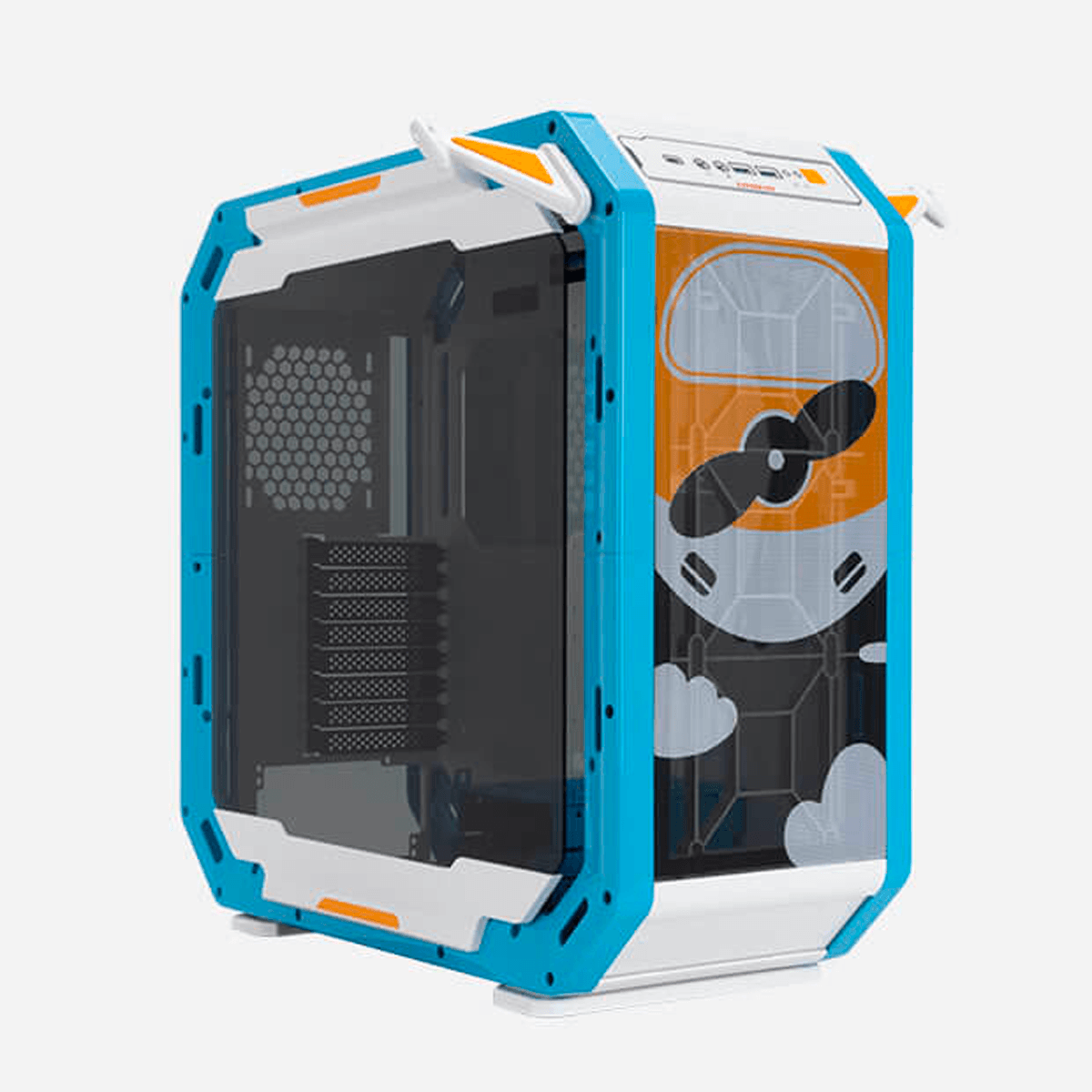 Gabinete In Win Monsters-A Lab Series Plannie Midi-Tower Atx 4X 120Mm Azul Monsters-A Plannie