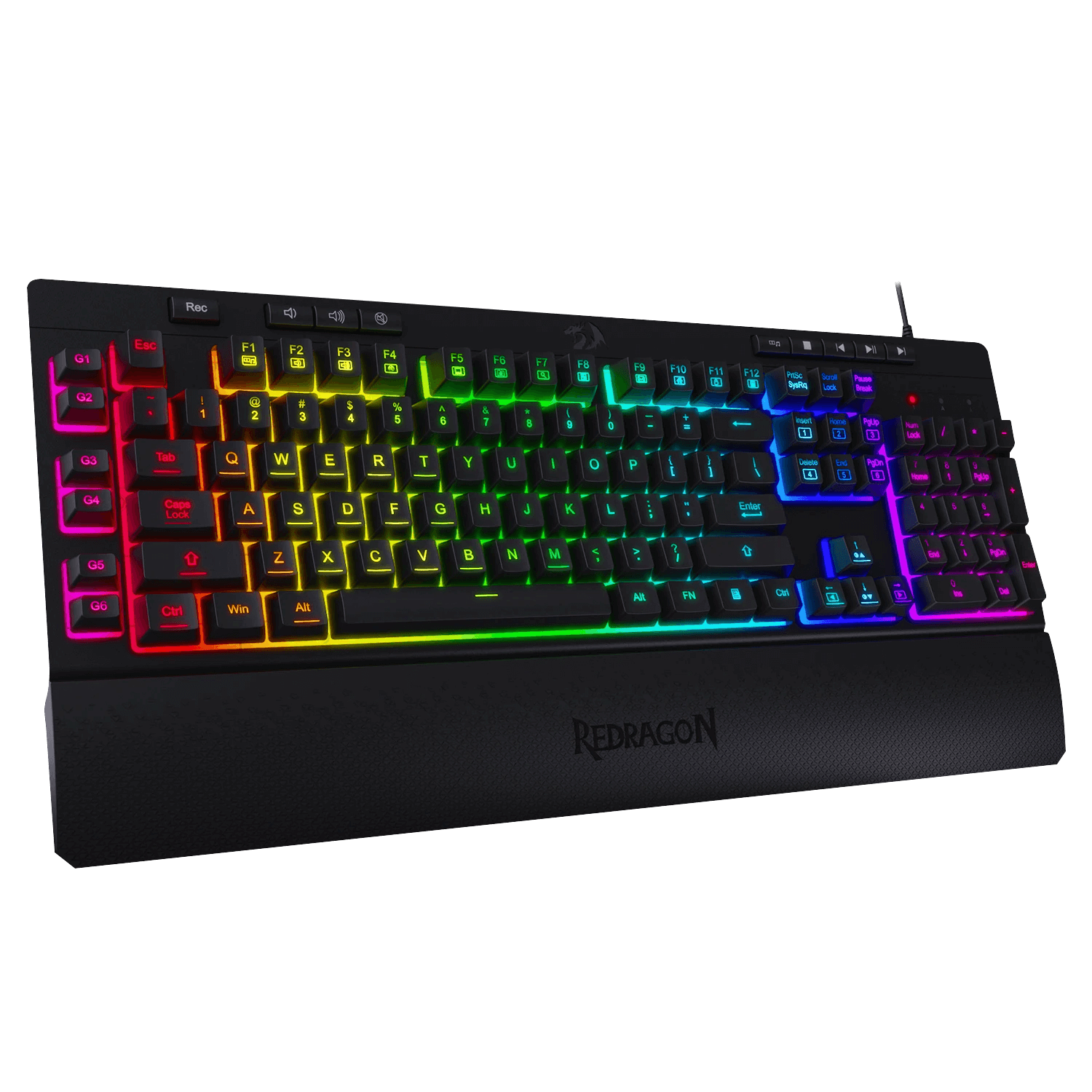 Teclado Gamer Redragon Shiva Membrana Rgb Negro Español