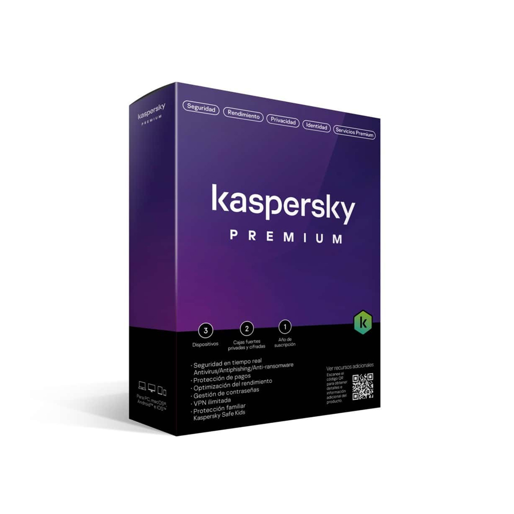 Antivirus Kaspersky Premium 3 Dispositivos 1 Año Windows / Mac / Caja Tmks-409