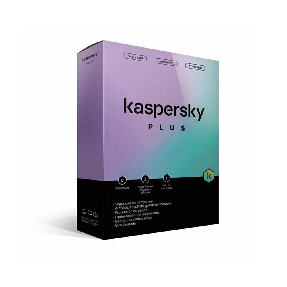 Antivirus Kaspersky Plus Internet Security 5 Dispositivos 1 Año Windows / Mac / Caja Tmks-407