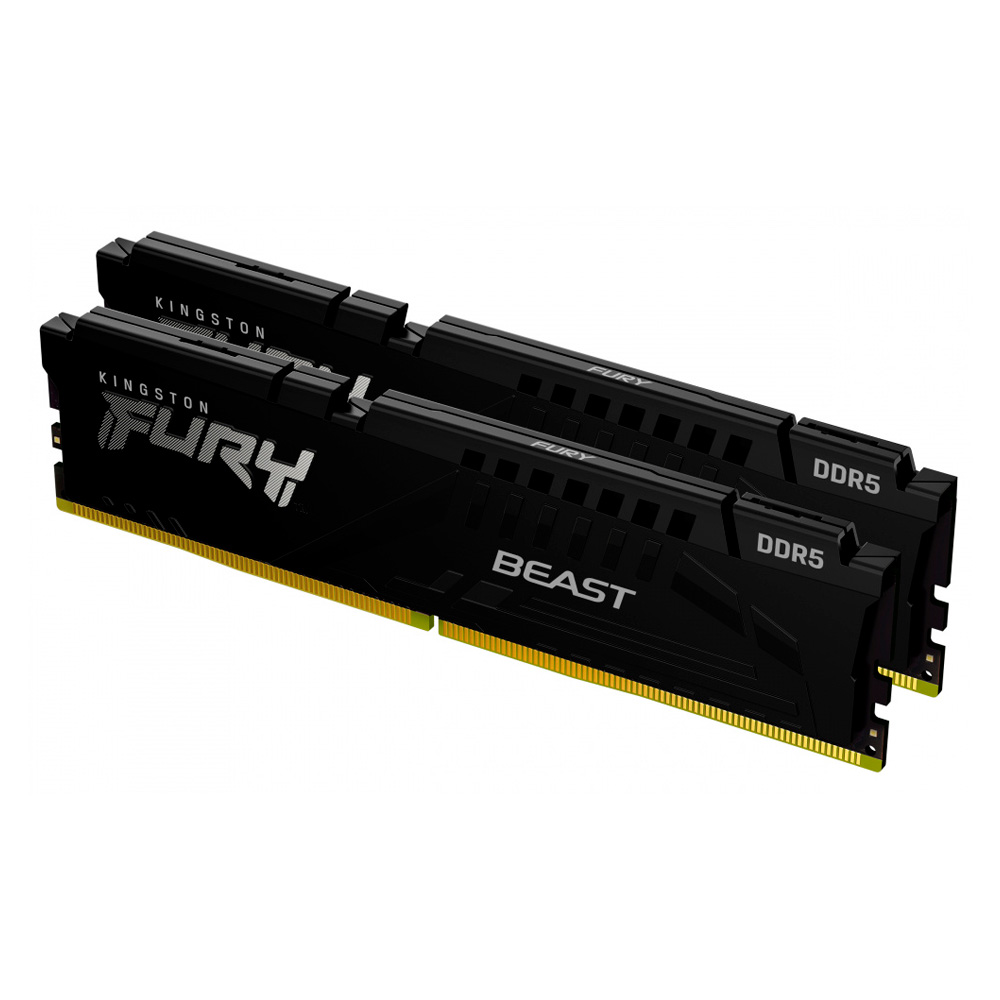 Kit Memoria Ram Kingston Fury Beast 32Gb 2X 16Gb Ddr5 6000Mhz Cl30 Expo Dimm Negro Kf560C30Bbk2-32