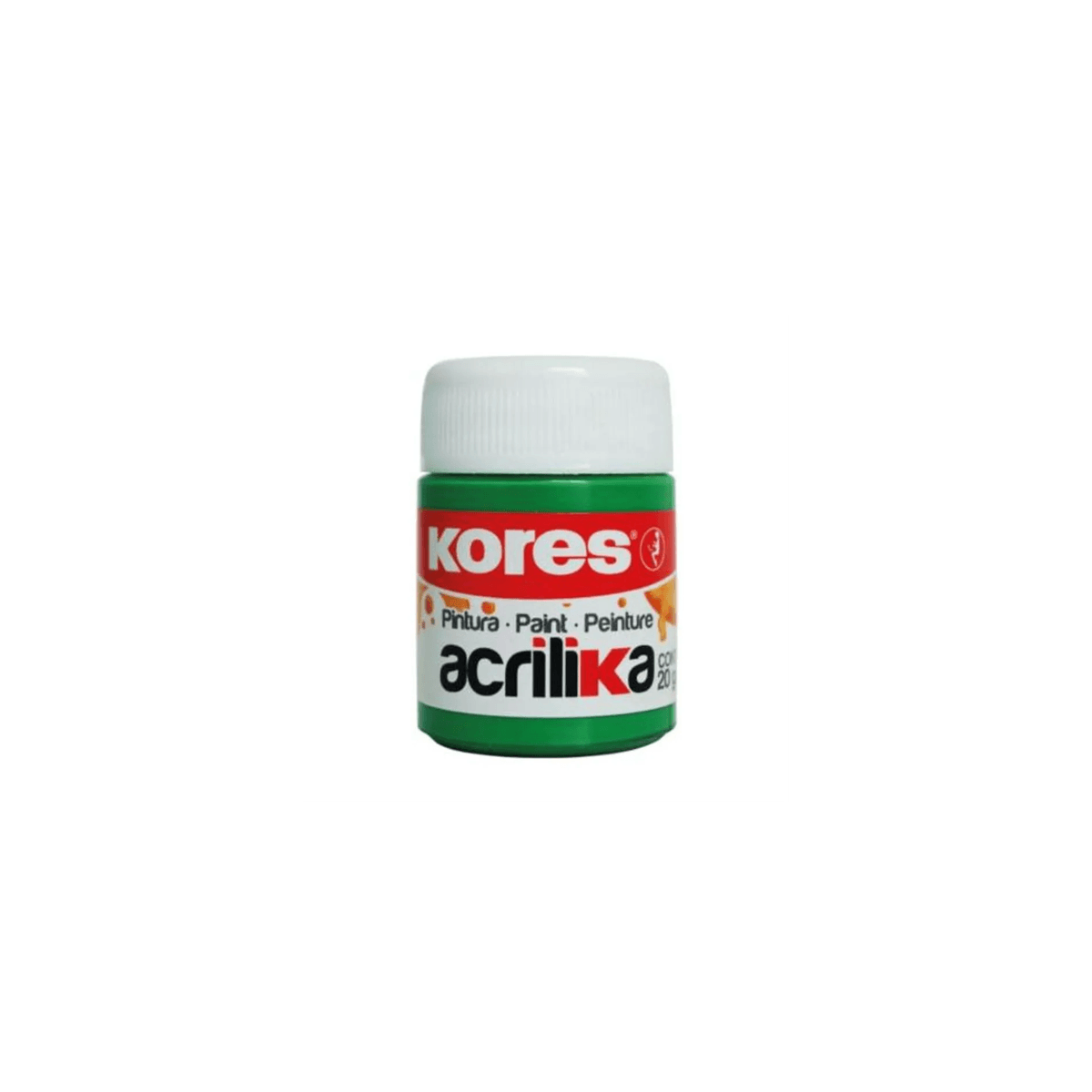 Pintura Acrílica Kores 20Ml Color Verde Con 12 Botes 727138