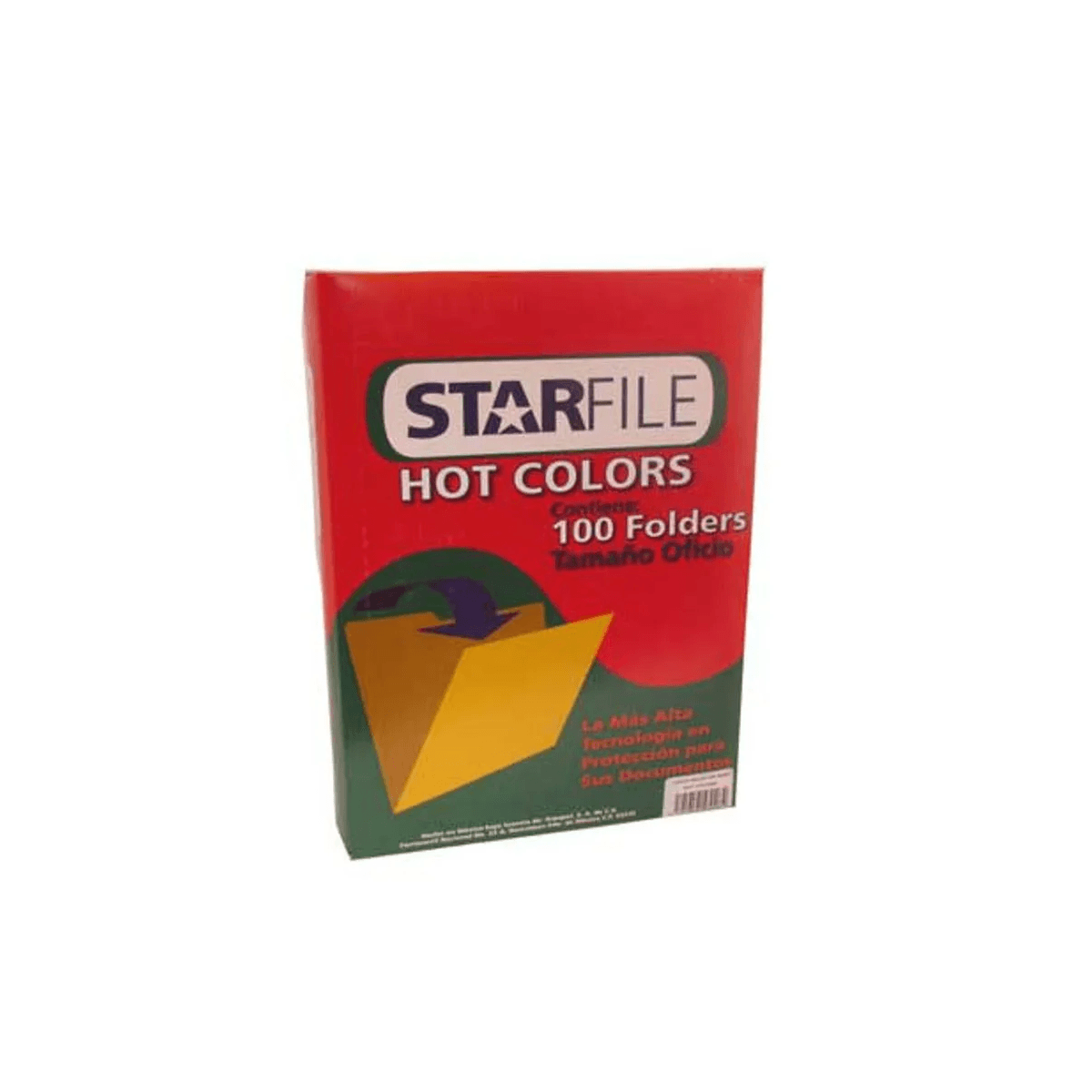 Folder Mapasa Hot Colors Amarillo Tamaño Oficio Con 100 Piezas Ph0043