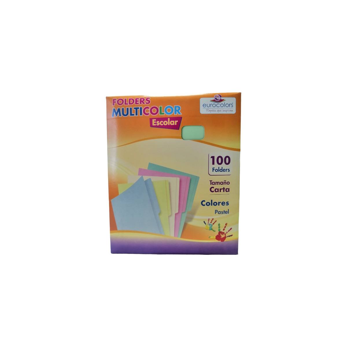 Folder Mapasa Tamaño Carta Multicolor Color Verde Pastel Con 100 Piezas Pu0035