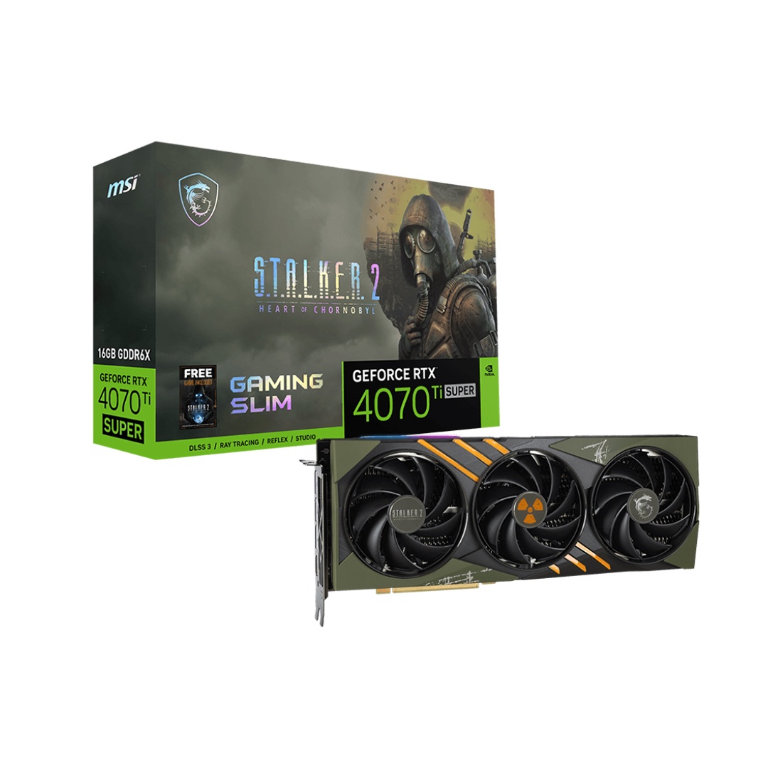 Tarjeta Gráfica Msi Nvidia Geforce Rtx 4070 Ti Super 16G Gaming Slim Stalker 16Gb 256-Bit Gddr6X