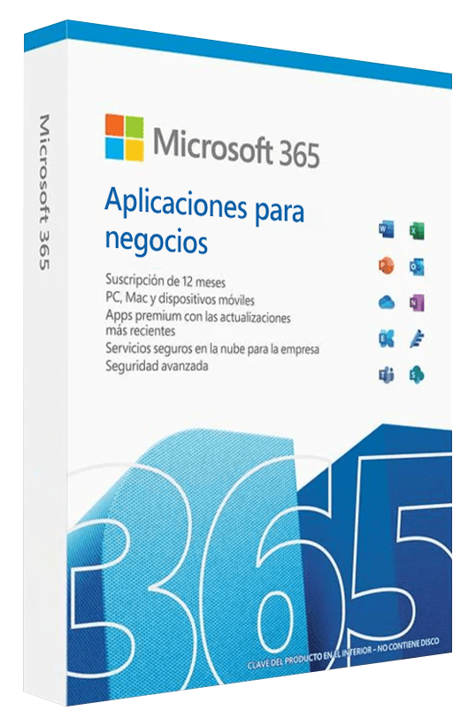 Licencia Microsoft 365 Aplicaciones En Negocios 1 Usuario 5 Dispositivos 1 Año ESD Spp-00005