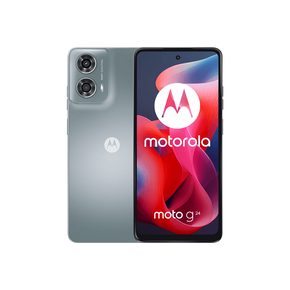 Smartphone Motorola G24 656 Mediatek 128GB/4GB Cámara 50MP2MP/8MP Helio G85 Android 14 Color Gris PB160038MX - PB160038MX