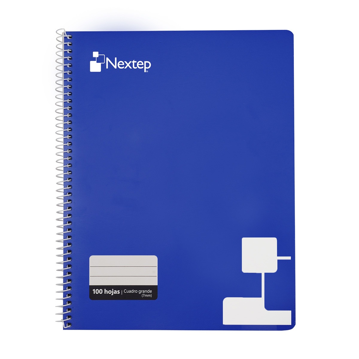 Cuaderno Nextep Ne-007G Profesional Cuadro Grande C7 100 Hojas Espiral Azul