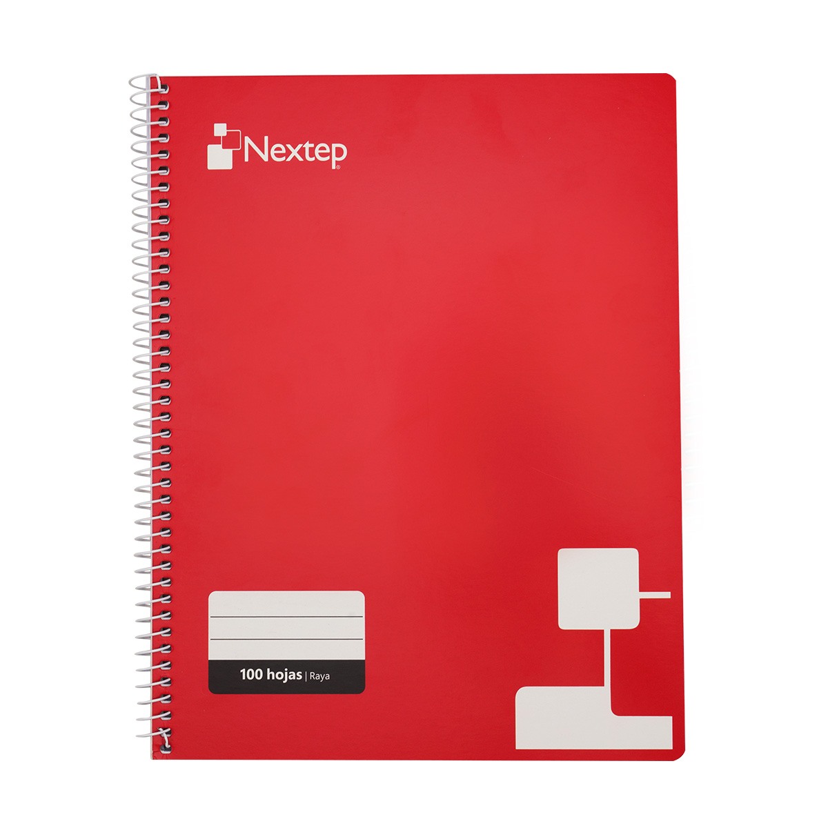 Cuaderno Nextep Ne-007R Profesional Raya 100 Hojas Espiral Rojo