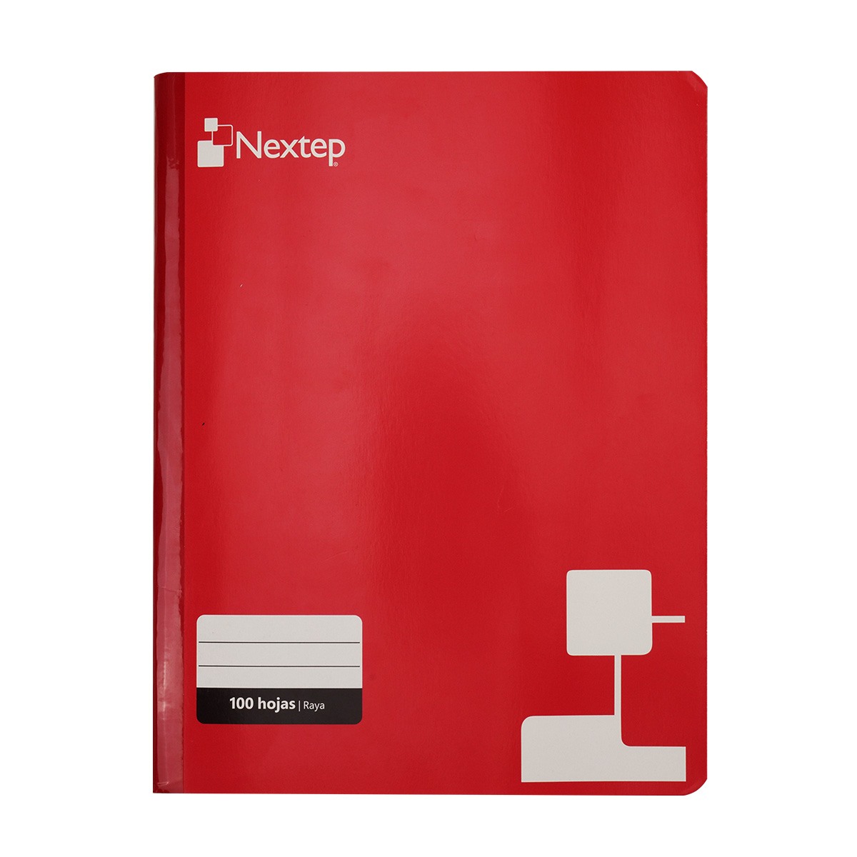 Cuaderno Nextep Ne-008R Profesional Raya 100 Hojas Cosido Rojo