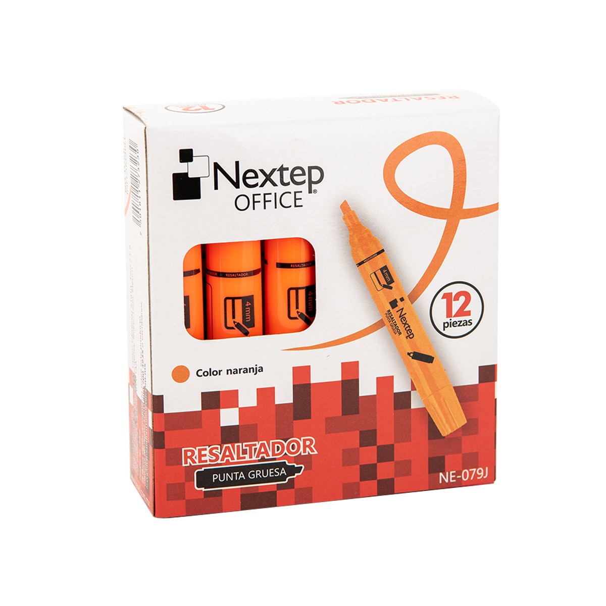 Marcador Resaltador Nextep Color Naranja C/12 Pzas NE-079J