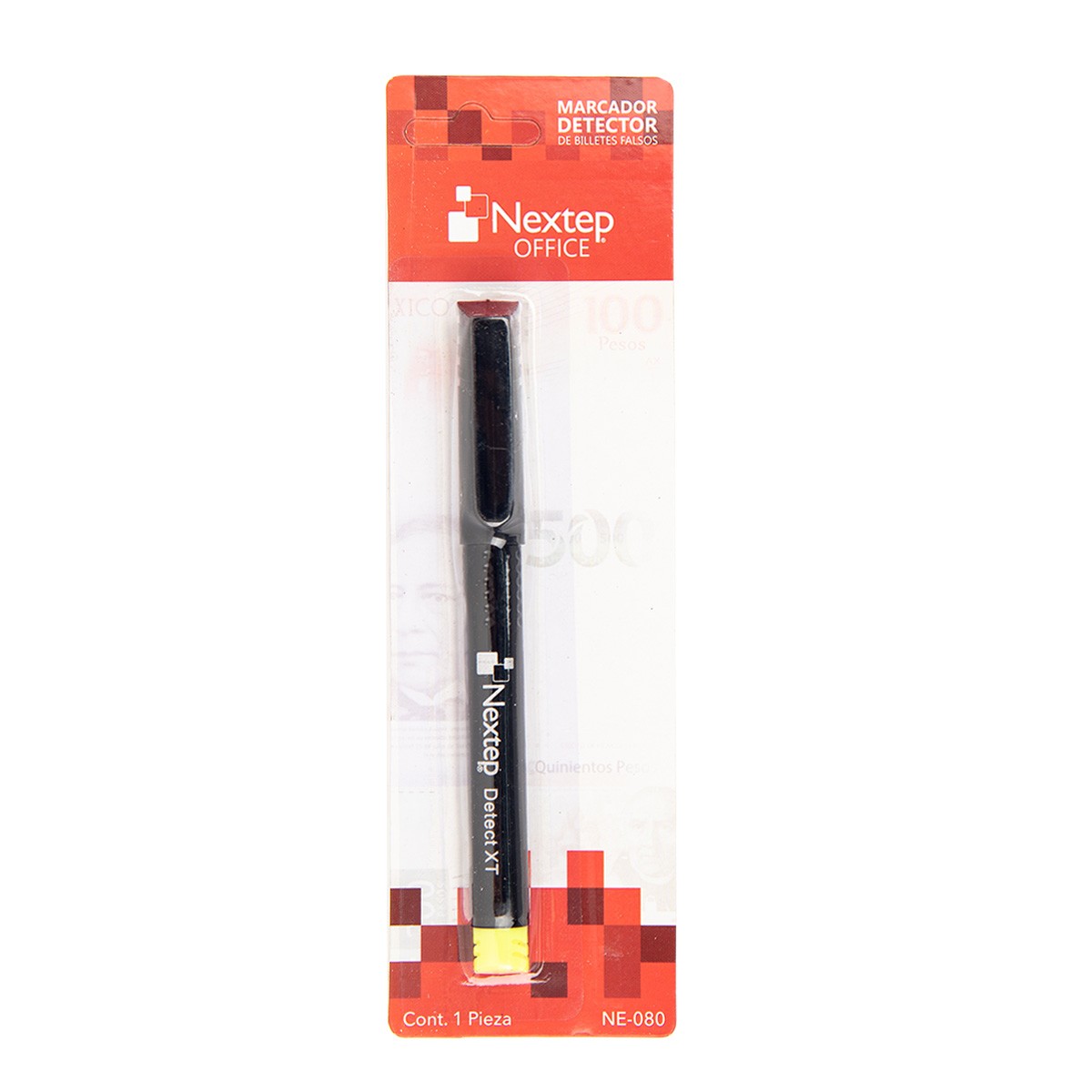 Marcador Nextep Ne-080 Detector De Billetes Falsos Amarillo
