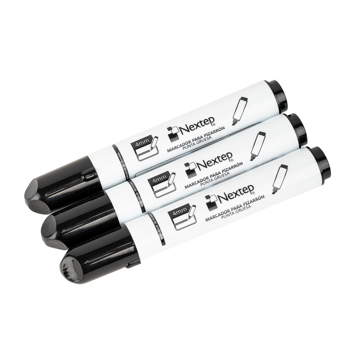 Marcador Pizarron Blanco Nextep Color Negro C/12 Pzas NE-082N