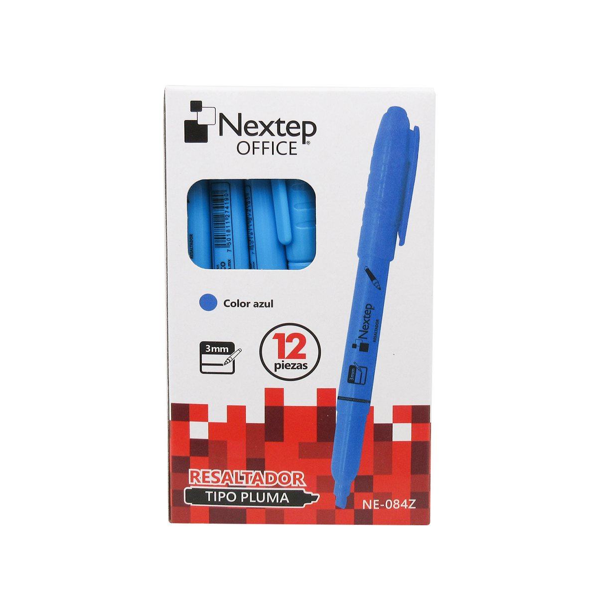 Marca Texto Nextep Ne-084Z Tipo Puma Tinta Azul 12 Piezas