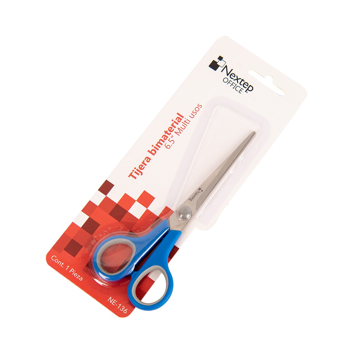Tijera Nextep Bimaterial 6.5" Mulitusos Articulos Escolar Y Oficina