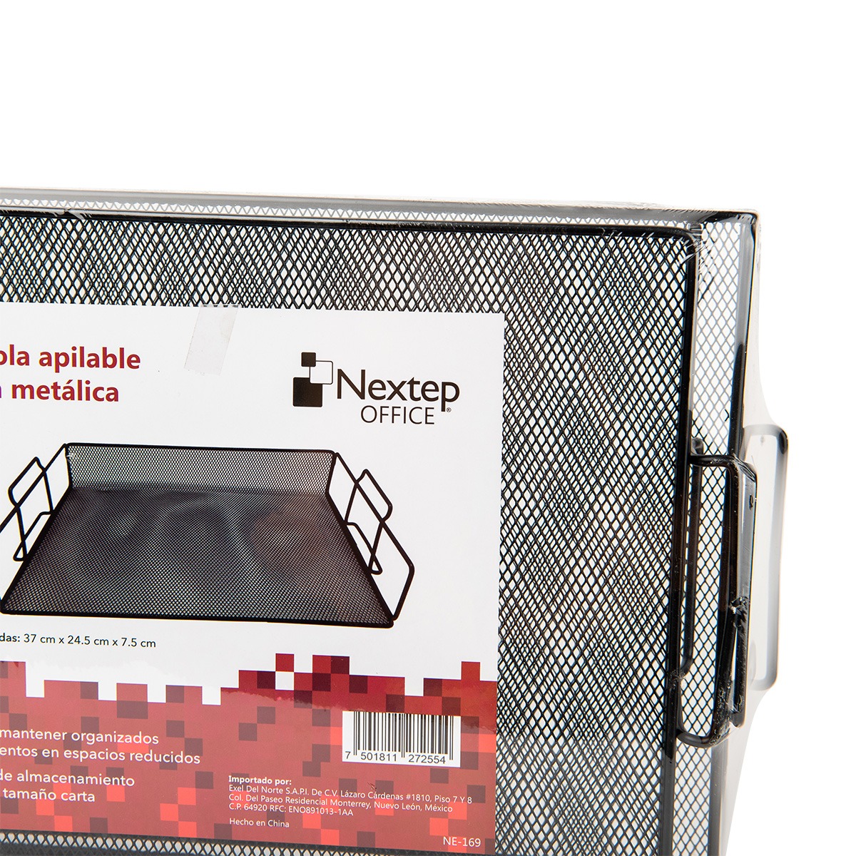 Charola Apilable Malla Metalica Nextep C/2