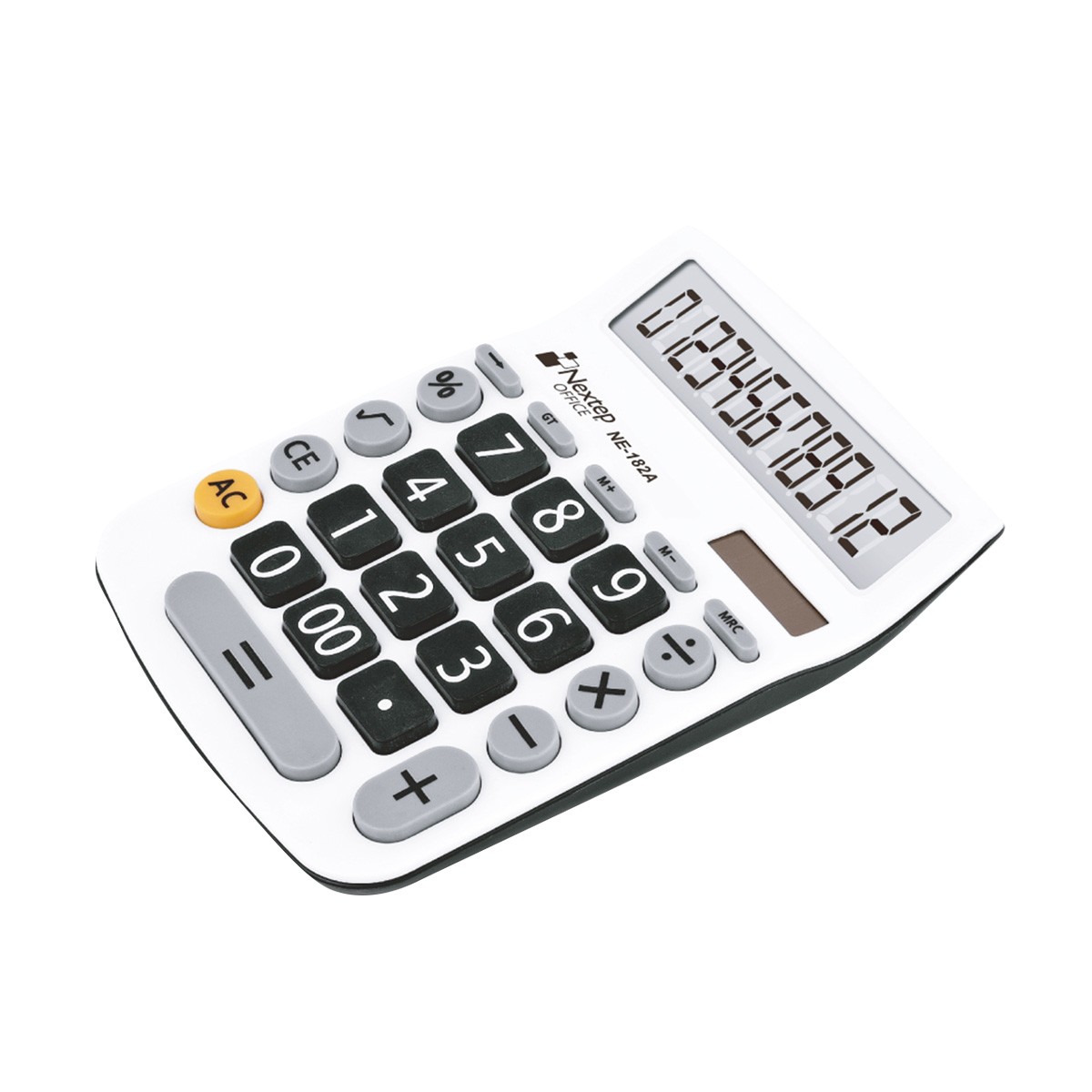 Bundle Calculadora Nextep Ne-182A B 12 Dígitos Funciones Básicas Batería Solar 2 Piezas Blanco