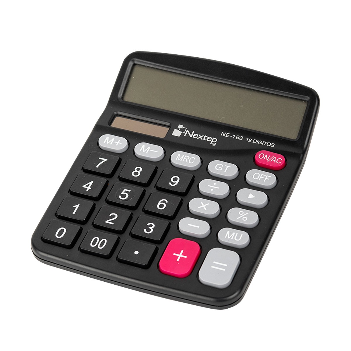 Bundle Calculadora Nextep Ne-183 B 12 Dígitos Funciones Básicas Batería Solar 2 Piezas Negro