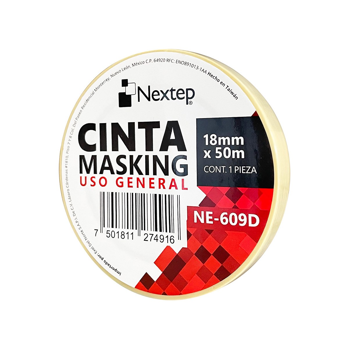 Cinta Masking Uso General Nextep Ne-609D 18Mm X 50M