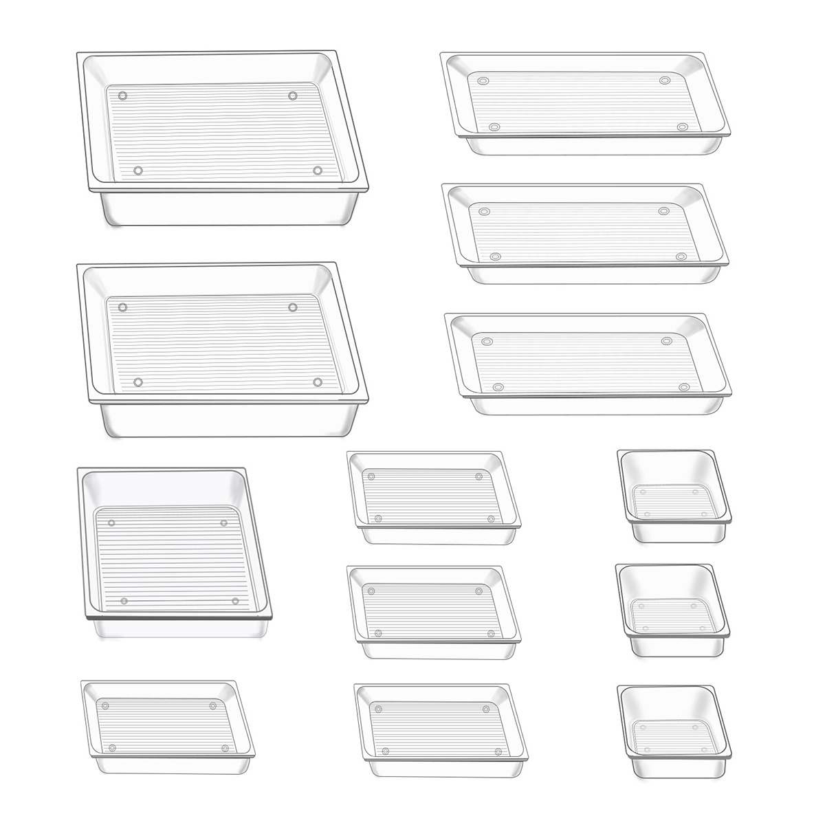 Juego De 13 Organizadores Para Cajón Nextep Ne-623 Transparente Pet