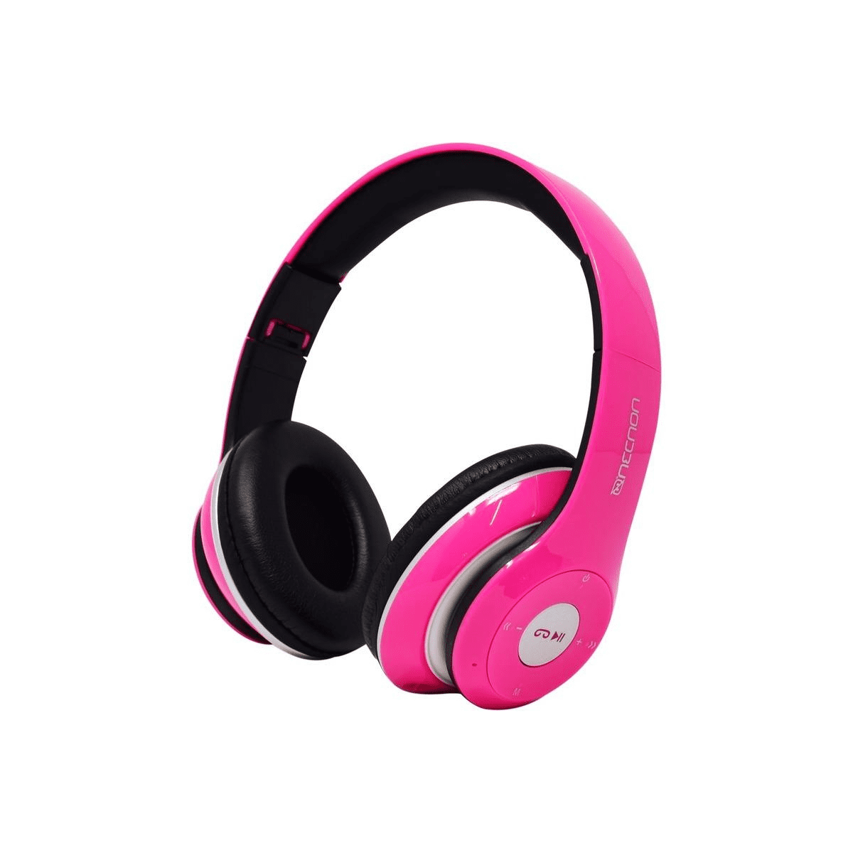 Diadema Inalambrica Necnon Nbh-01R Bluetooth 3.5Mm Con Microfono Rosa Y Negro