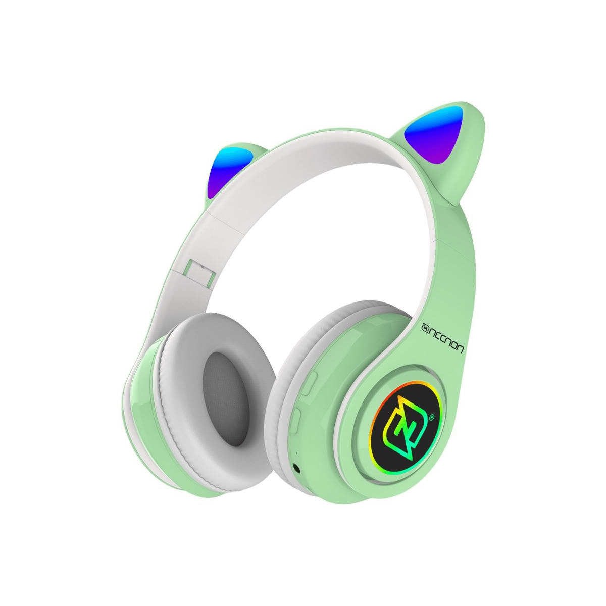 Diadema Gamer Necnon Inlambrico / Alambrico Bluetooth 3.5Mm 200Mah Verde/Blanco Nbh-07