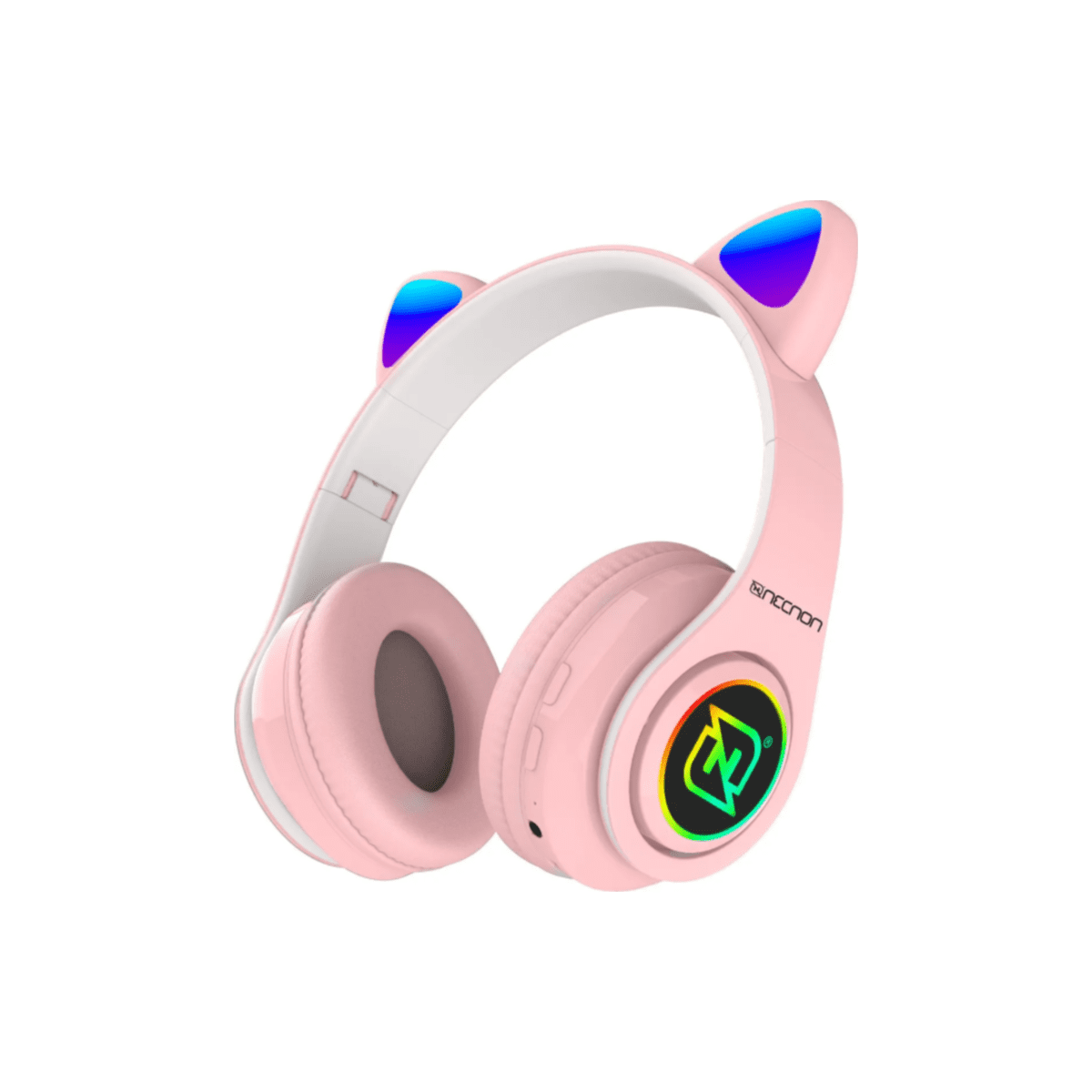 Diadema Gamer Necnon Inlambrico / Alambrico Bluetooth 3.5Mm 200Mah Rosa/Blanco Nbh-07