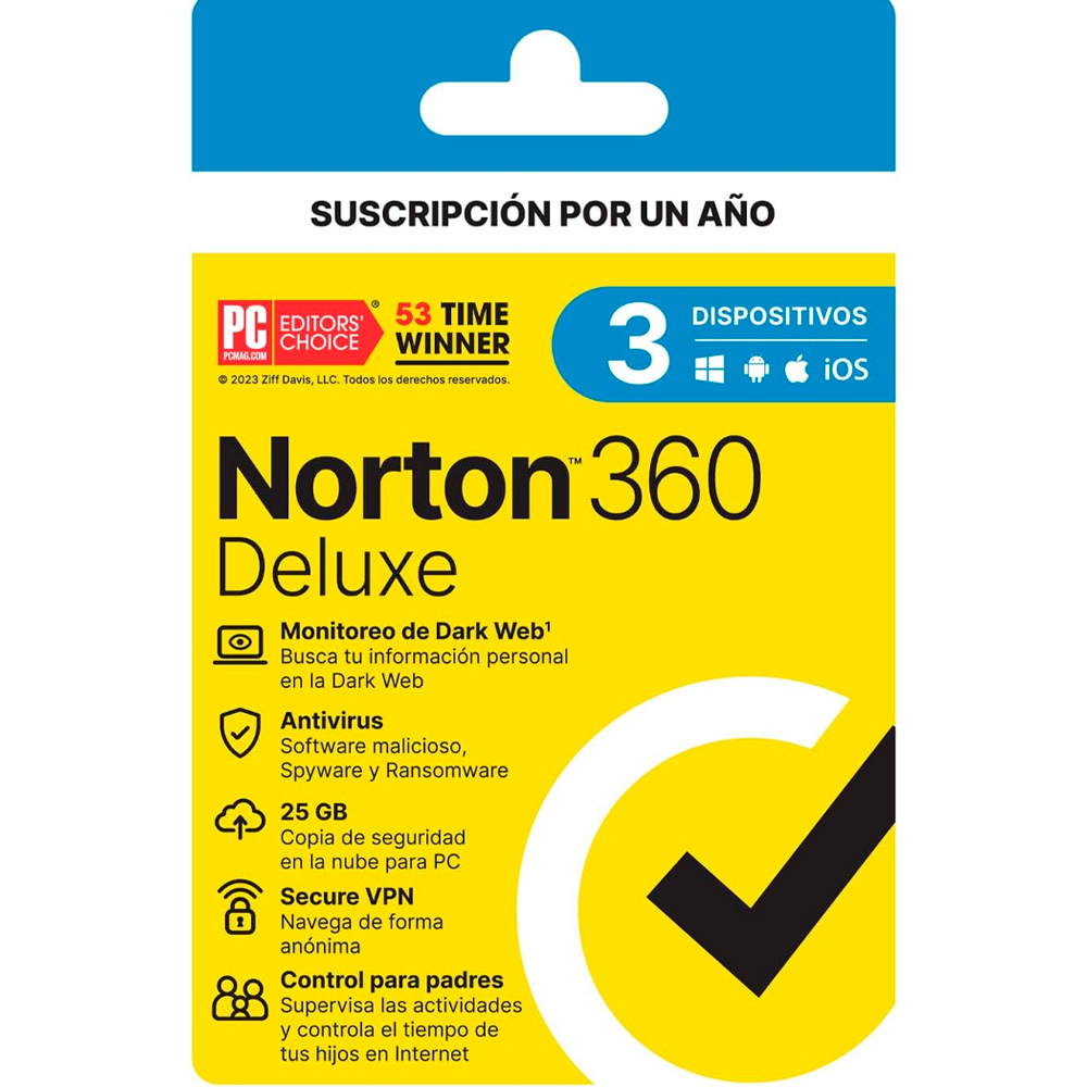 Antivirus Norton 360 Deluxe Total Security 3 Dispositivos 1 Año Windows / Mac 21414731