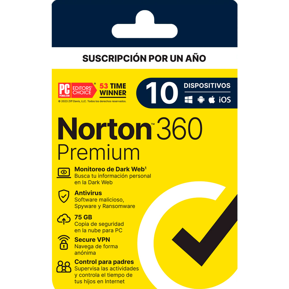 Antivirus Norton 360 Premium Para 10 Dispositivos 1 Año 21443392