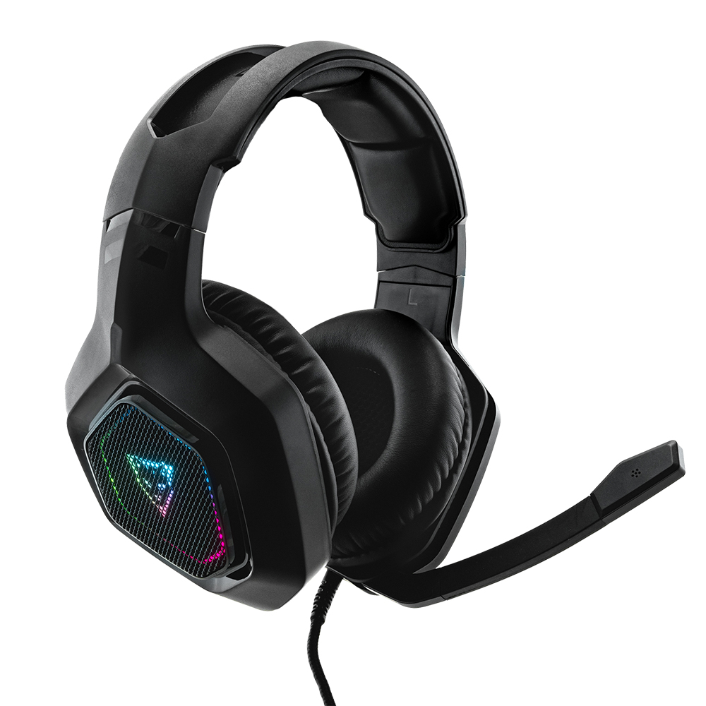 Audifonos Gamer Ocelot Over Ear Rgb Cancelacion De Ruido Usb Alambricos Negro Ogmh02