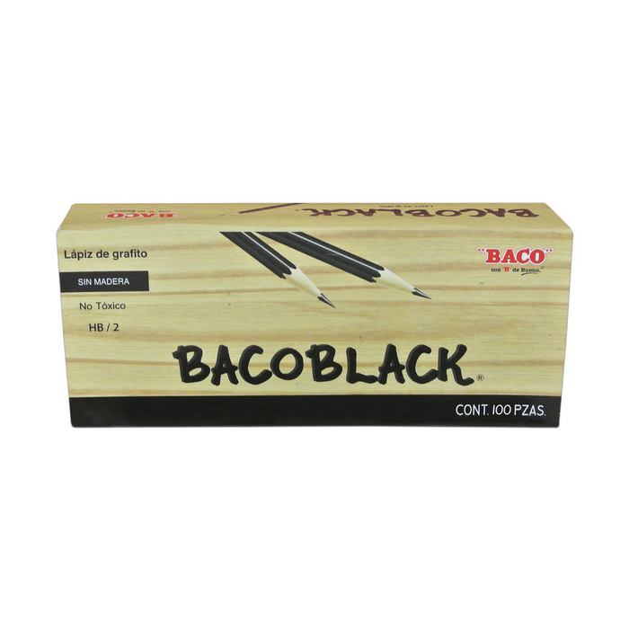 Lapiz Baco Grafito Hb/2 Bacoblack Paq C/100 Pz