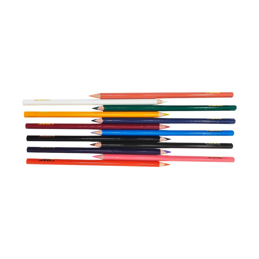 Lapices De Colores Triangulares Largos Caja Con 12 Pzas Mina