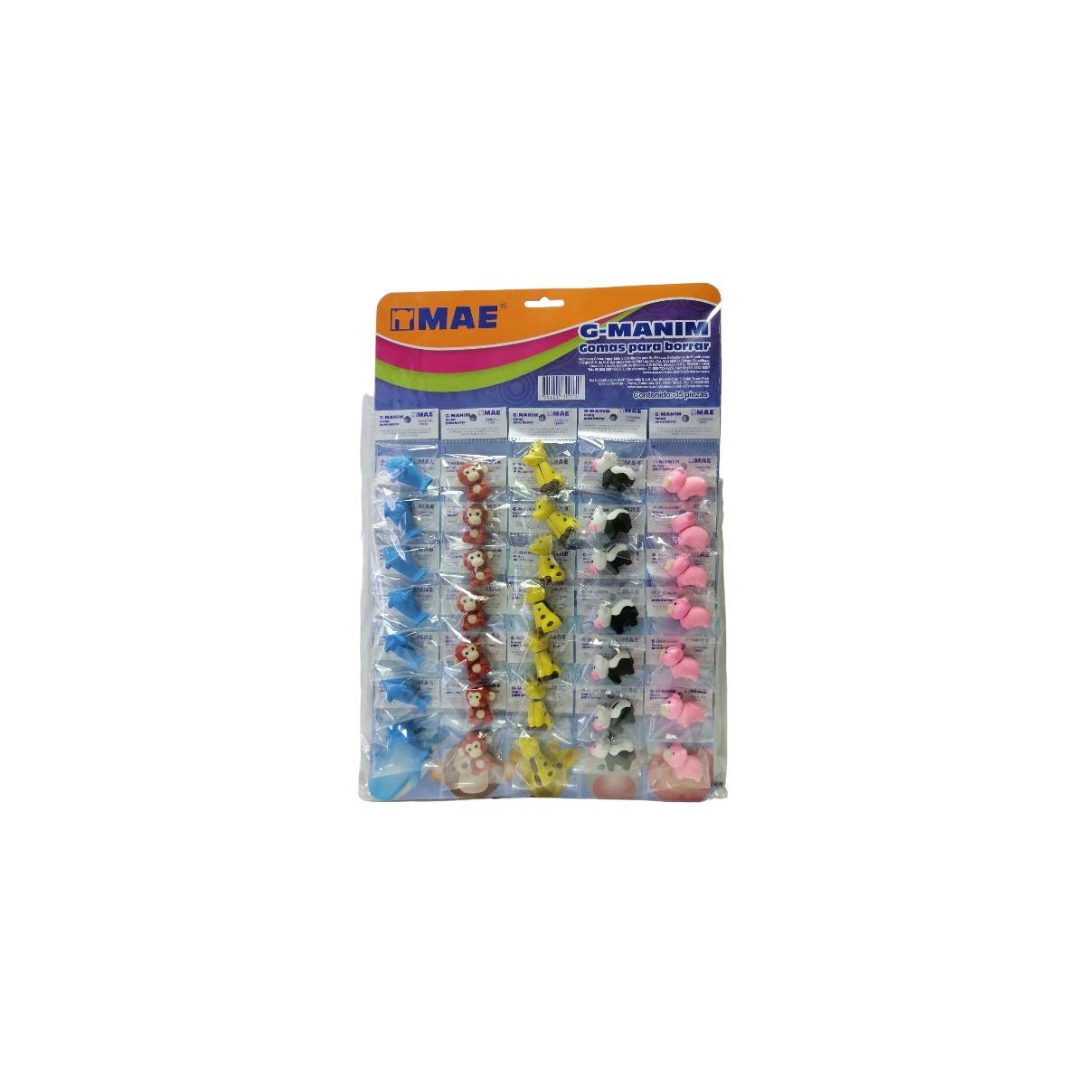 Goma Mae Animalitos Set 35 Pzas Articulos Escolar Y Oficina