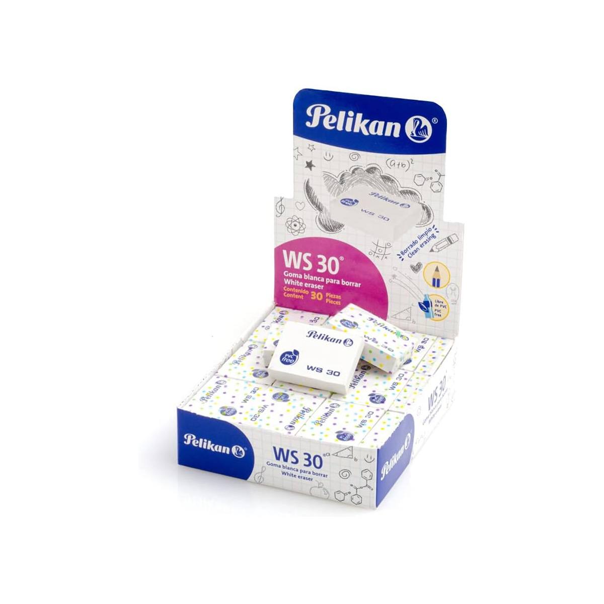 Borrador Pelikan Ws-30 Lapiz Blanco C/30 Articulos Escolar Y Oficina